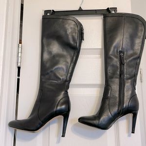 Nine West black leather boots size 5